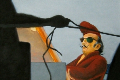 Dali-sorpreso-dall-Auriga-di-Apollo-nel-giardino-di-casa-sua-mentre-e-intento-a-dipingere-il-mare